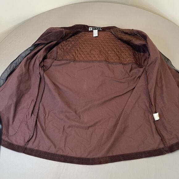 Oversized Corduroy Button Up Chore Barn Jacket Womens Medium Baggy Quilted Brown - Picture 4 of 8